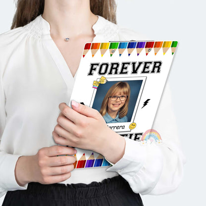 Custom Teacher Clipboard With Name Forever A Firstie, Personalized Teacher Gift, Back To School, Christmas Gift, Teacher Appreciation Gifts