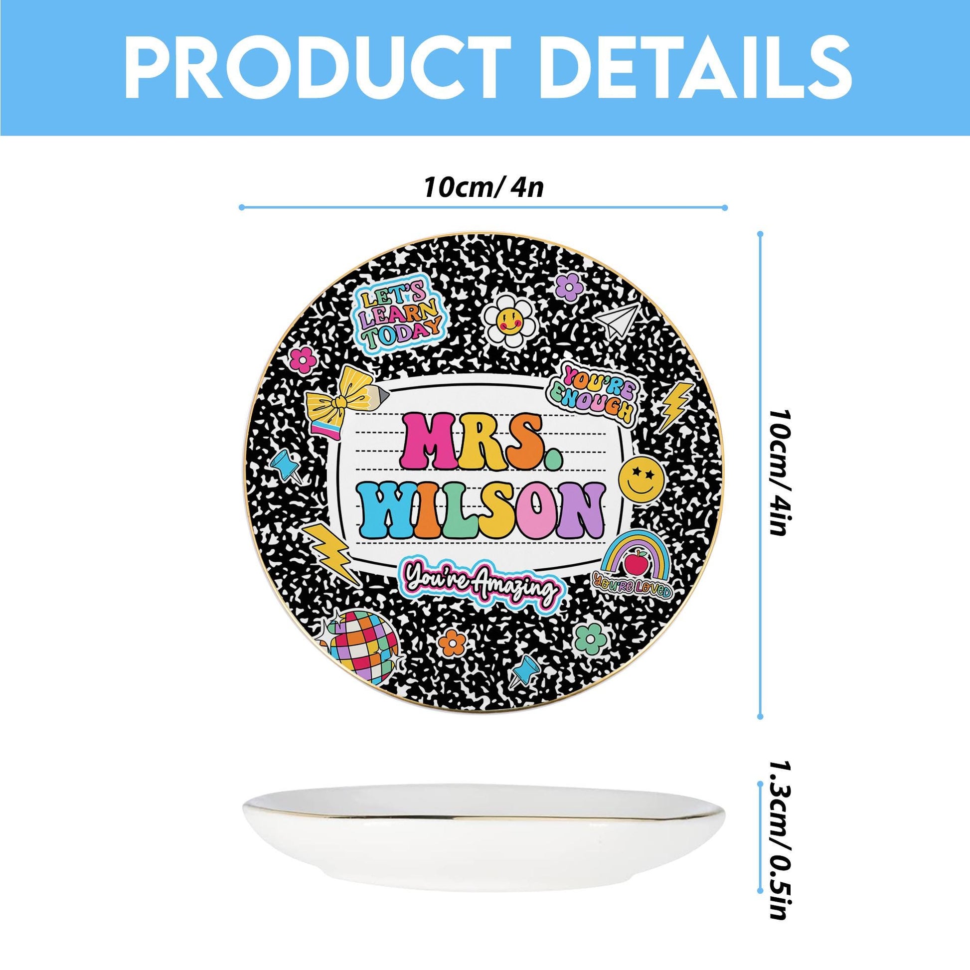 Teacher Appreciation Gift, Custom Jewelry Dish Teacher Gift, Gifts for Teachers, End of Year Gift, Thank You Teacher Gifts, Christmas Gifts