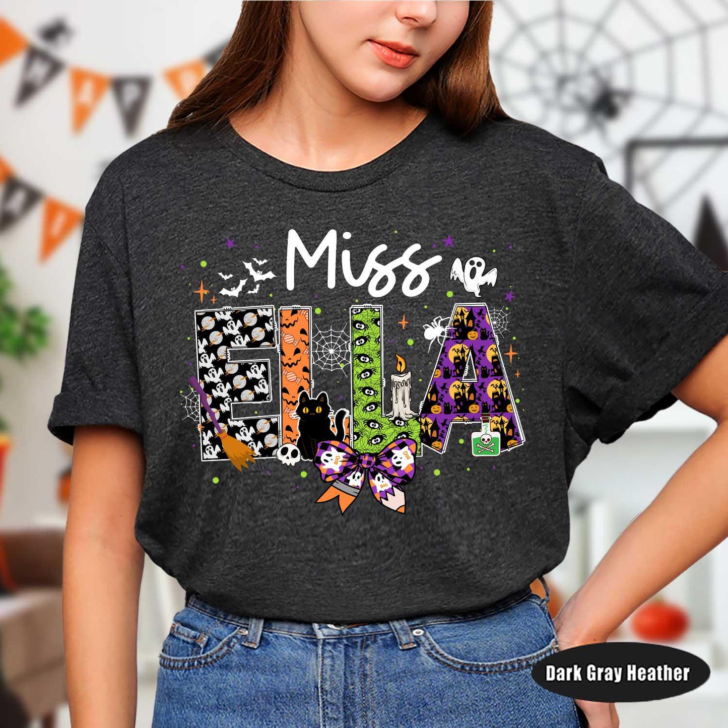 Personalized Teacher Halloween Shirt, Trick Or Teach Teacher Shirt, Spooky Teacher Shirt, Funny Teacher Tshirt Gift, Halloween Teacher Gift