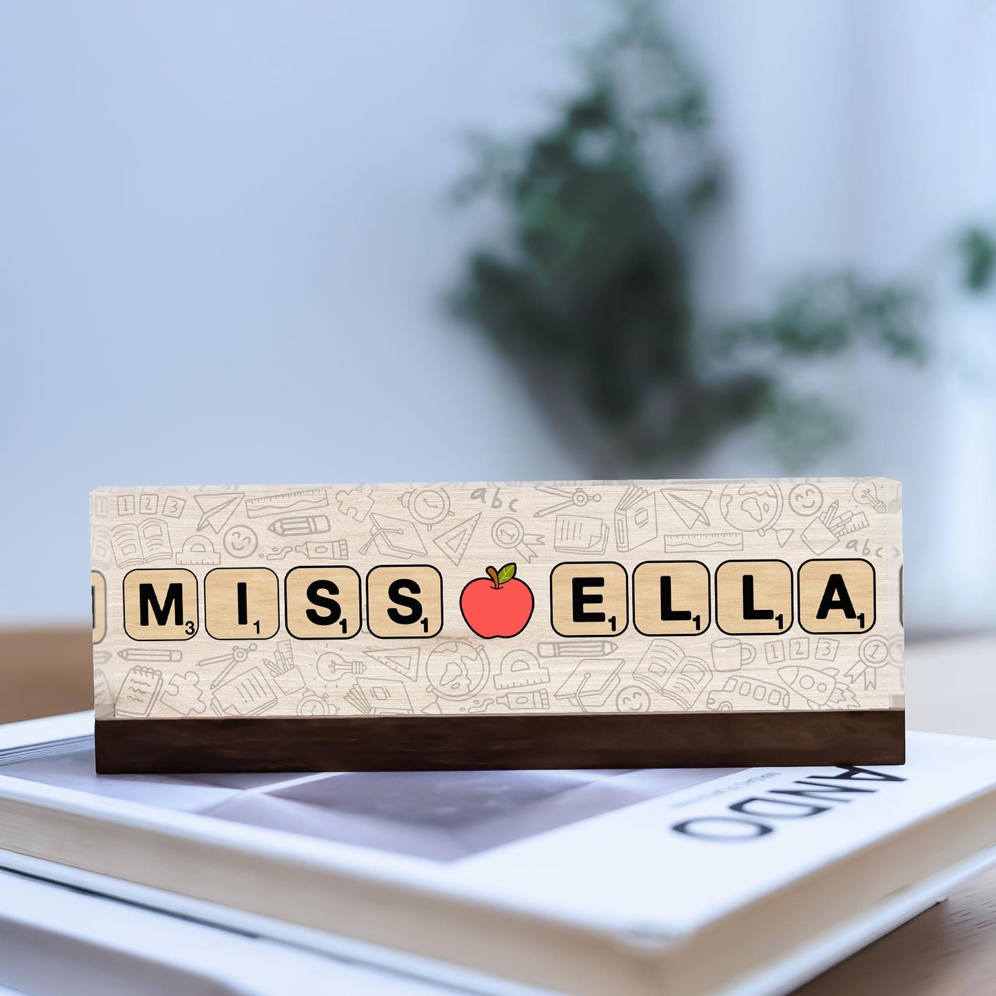 Custom Teacher Acrylic Name Plate Teacher Sign, Teacher Name Acrylic Desk Plaque, Teacher Appreciation Gift, Teacher Gift, Back To School