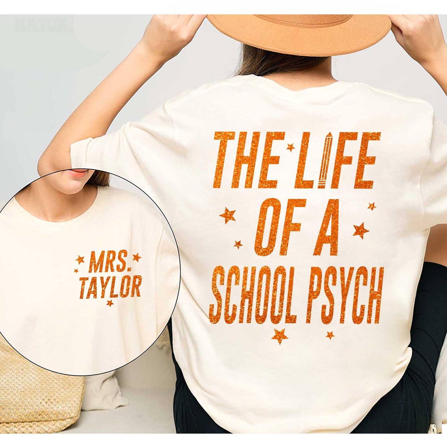 Custom School Psych Shirt, The Life of A School Psych, In My Era Shirt, Back To School, School Psychologist Gift, Trendy School Psych Shirt