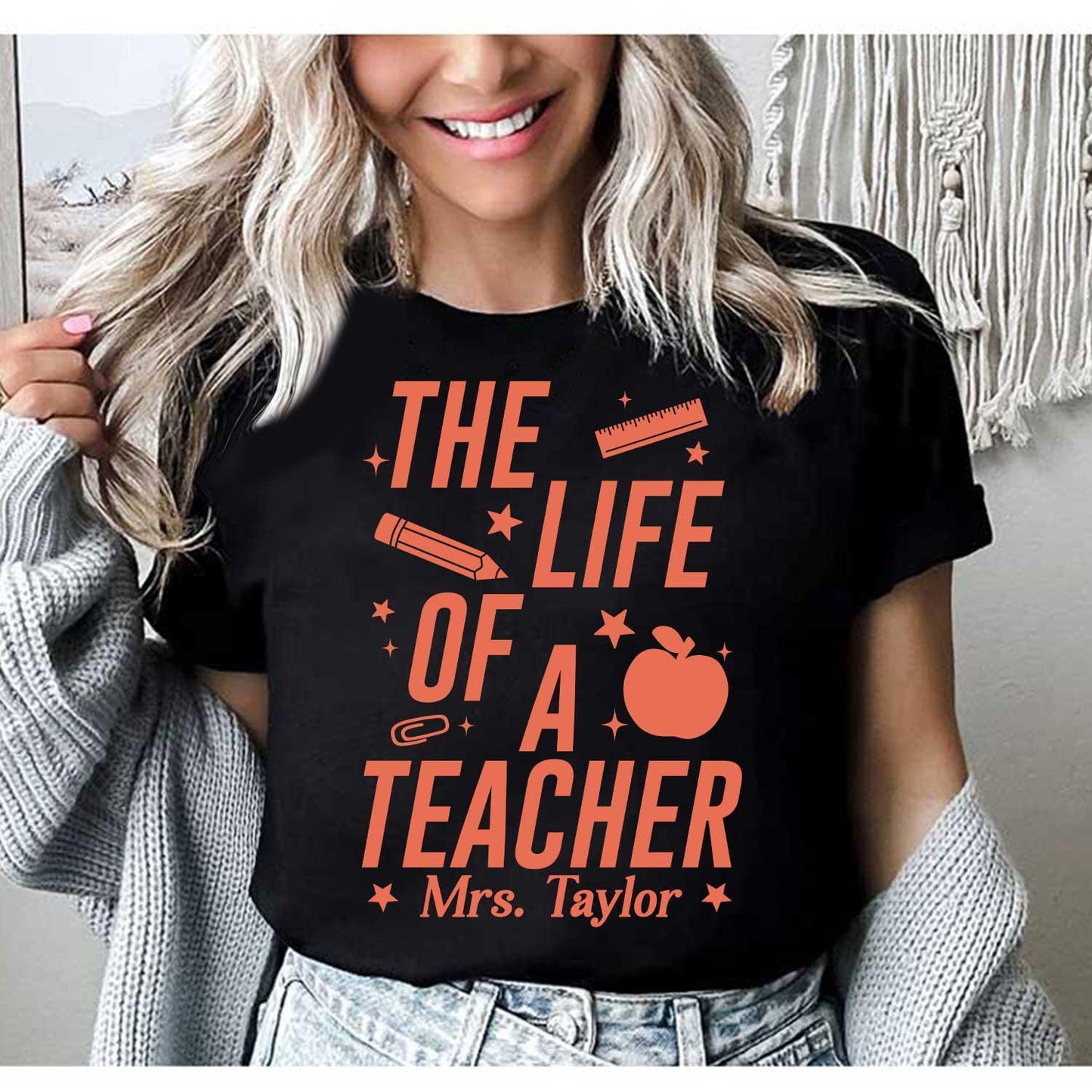 Personalized Teacher Shirt The Life of A Teacher, Teacher Showgirl Funny Teacher Tee Teacher Life, Back To School, Teacher Appreciation Gift