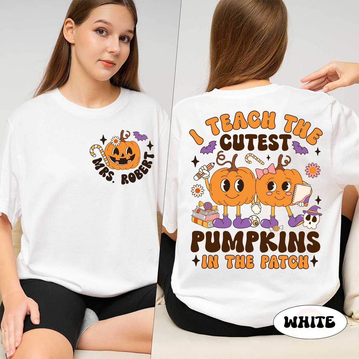 Teacher Halloween Shirt, I Teach The Cutest Pumpkins In The Patch, Spooky Teacher Shirt, Pumpkin Teacher Shirt, Teacher Halloween Gift