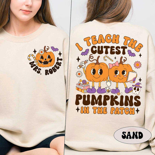 Teacher Halloween Shirt, I Teach The Cutest Pumpkins In The Patch, Spooky Teacher Shirt, Pumpkin Teacher Shirt, Teacher Halloween Gift