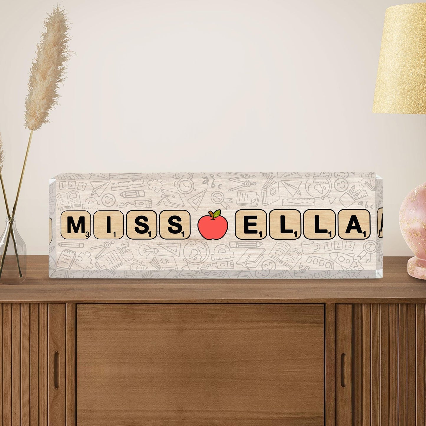 Custom Teacher Acrylic Name Plate Teacher Sign, Teacher Name Acrylic Desk Plaque, Teacher Appreciation Gift, Teacher Gift, Back To School
