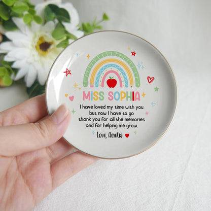 Nursery Teacher Appreciation Gift, Custom Nursery Rainbow TeacherJewelry Dish, Gifts for Teachers, Thank You Teacher Gifts, Christmas Gifts