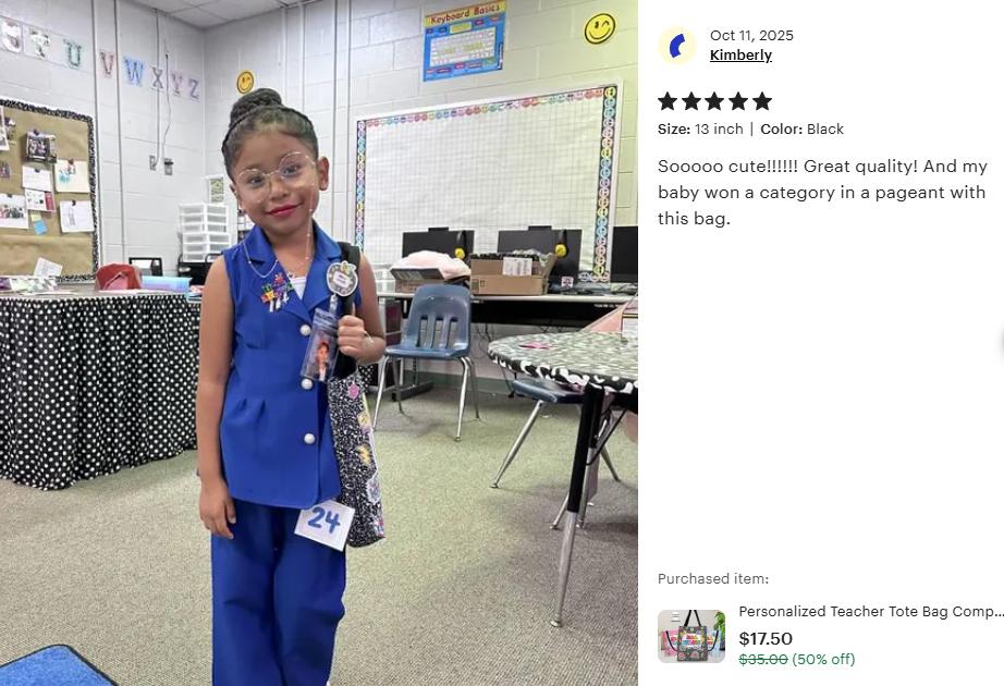 Personalized Teacher Tote Bag Composition Book, Back To School Teacher Bag, Teacher Gift Teacher Thank You Gift, Teacher Appreciation Gift