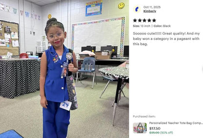 Personalized Teacher Tote Bag Composition Book, Back To School Teacher Bag, Teacher Gift Teacher Thank You Gift, Teacher Appreciation Gift