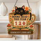 Personalized Books Read Tracker, Custom Teacher Gift, Librarian Gifts, Books Read This Year, Bookshelf Counter, Book Lovers Gift Reader Gift