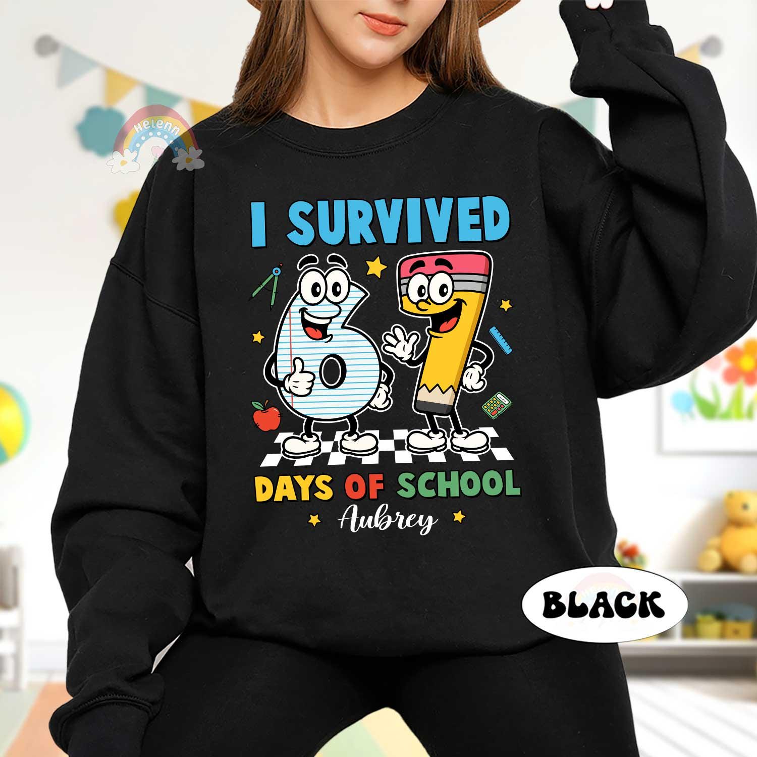 Custom I Survived 67 Days of School Shirt, 67th Day of School, Funny Teacher Shirt Six Seven Meme Funny Teacher Student School, Boys Teens