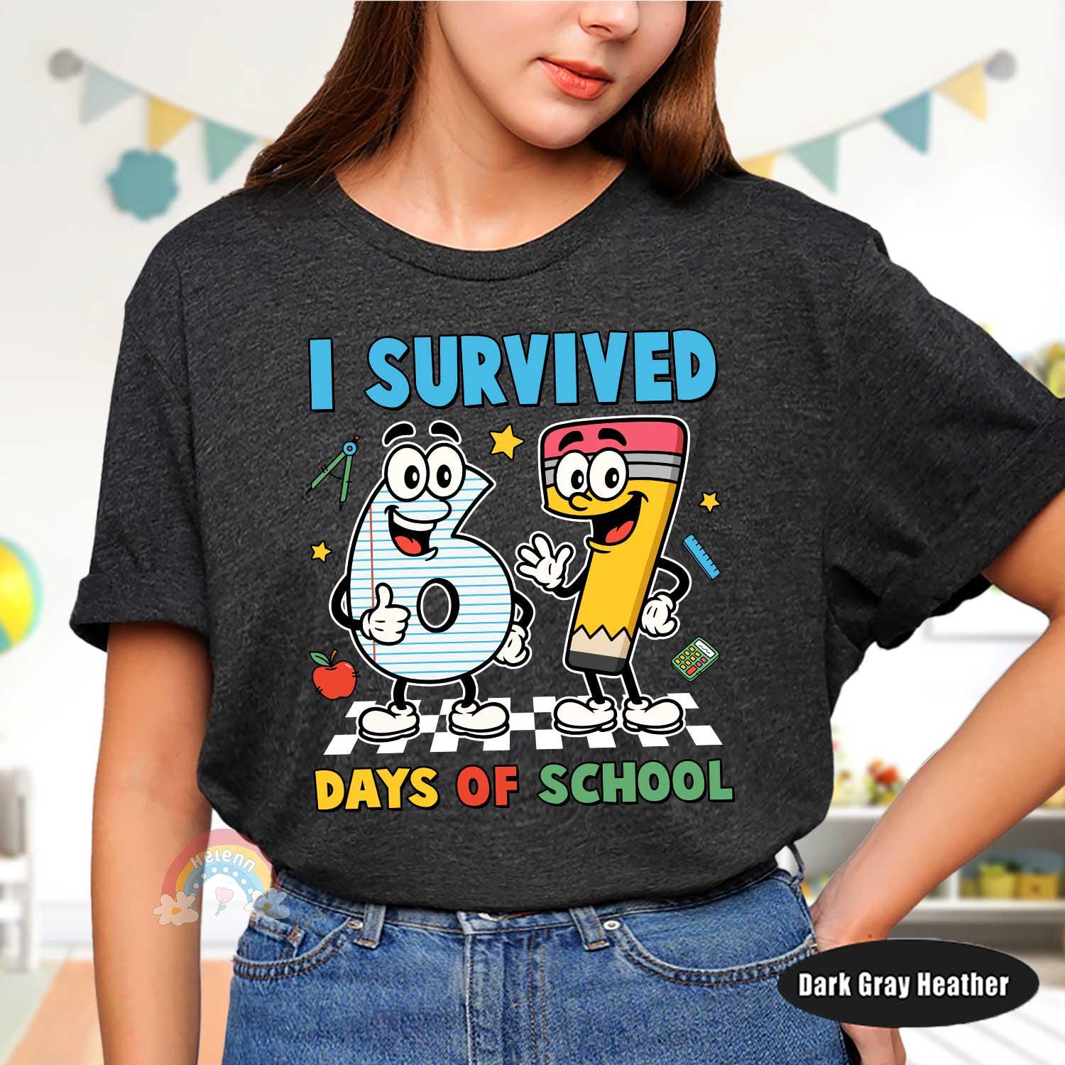 Custom I Survived 67 Days of School Shirt, 67th Day of School, Funny Teacher Shirt Six Seven Meme Funny Teacher Student School, Boys Teens