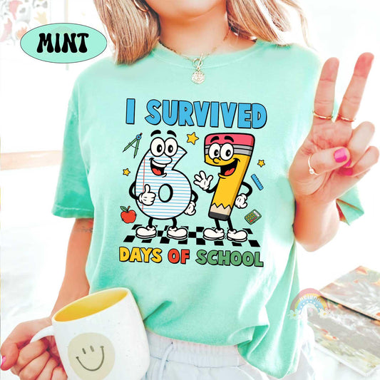 Custom I Survived 67 Days of School Shirt, 67th Day of School, Funny Teacher Shirt Six Seven Meme Funny Teacher Student School, Boys Teens