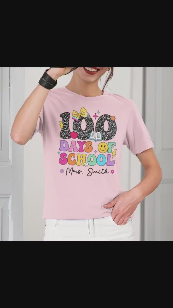 Custom 100 Days of School Shirt, Teacher Shirt Group 100th Day Of School, Celebrate 100th Day Shirt, School Shirt, Teacher Appreciation Gift