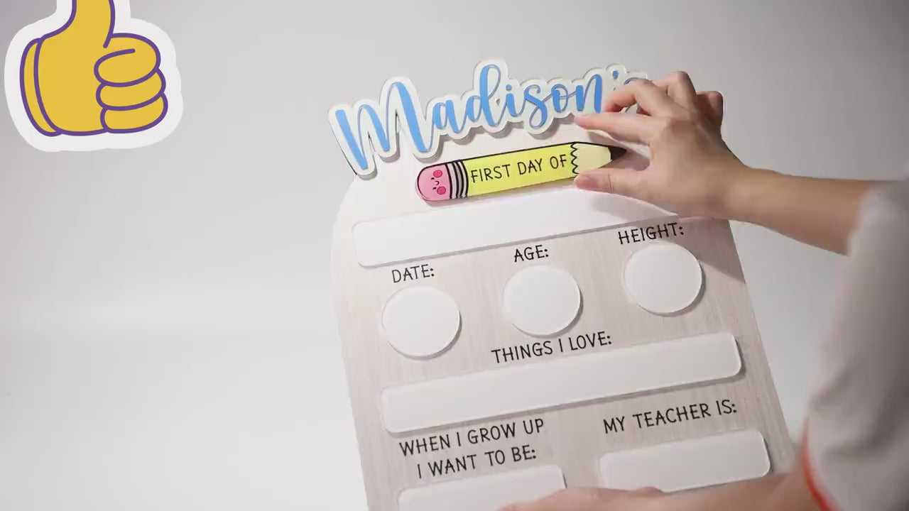 Back to School Sign, First Day of School Sign, Preschool Kindergarten 1st Day of School Sign, School Board, First And Last Day School Sign