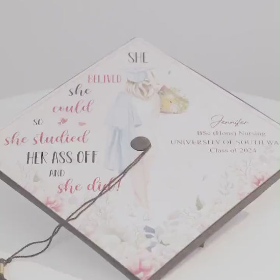 Personalized School Counselor Graduation Cap Topper, Class Of 2025, Teacher Gift, Grad Cap Decoration Topper, Social Work Graduation Gift