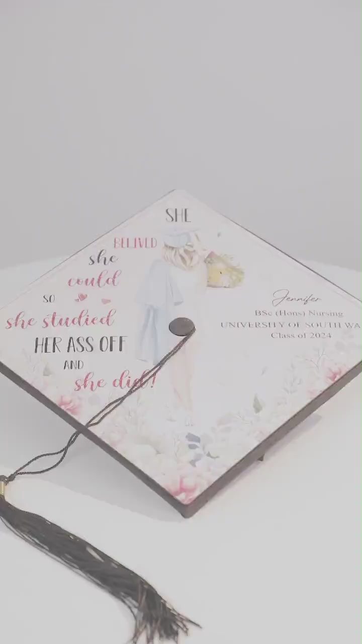 Personalized Teacher Graduation Cap Topper, Custom Teacher Graduation Grad Cap Topper, Teacher Graduation Gift, Class Of 2025 Year end Gift