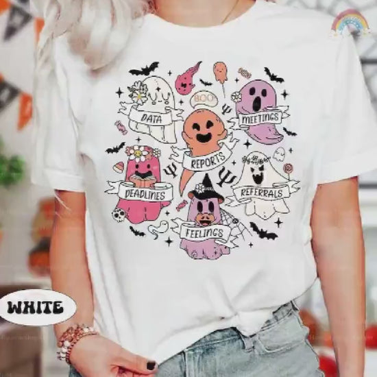 School Psychologist Halloween Shirt, Spooky School Psych Halloween Sweatshirt, Retro Halloween School Psych Ghost Shirt, School Psych Gifts