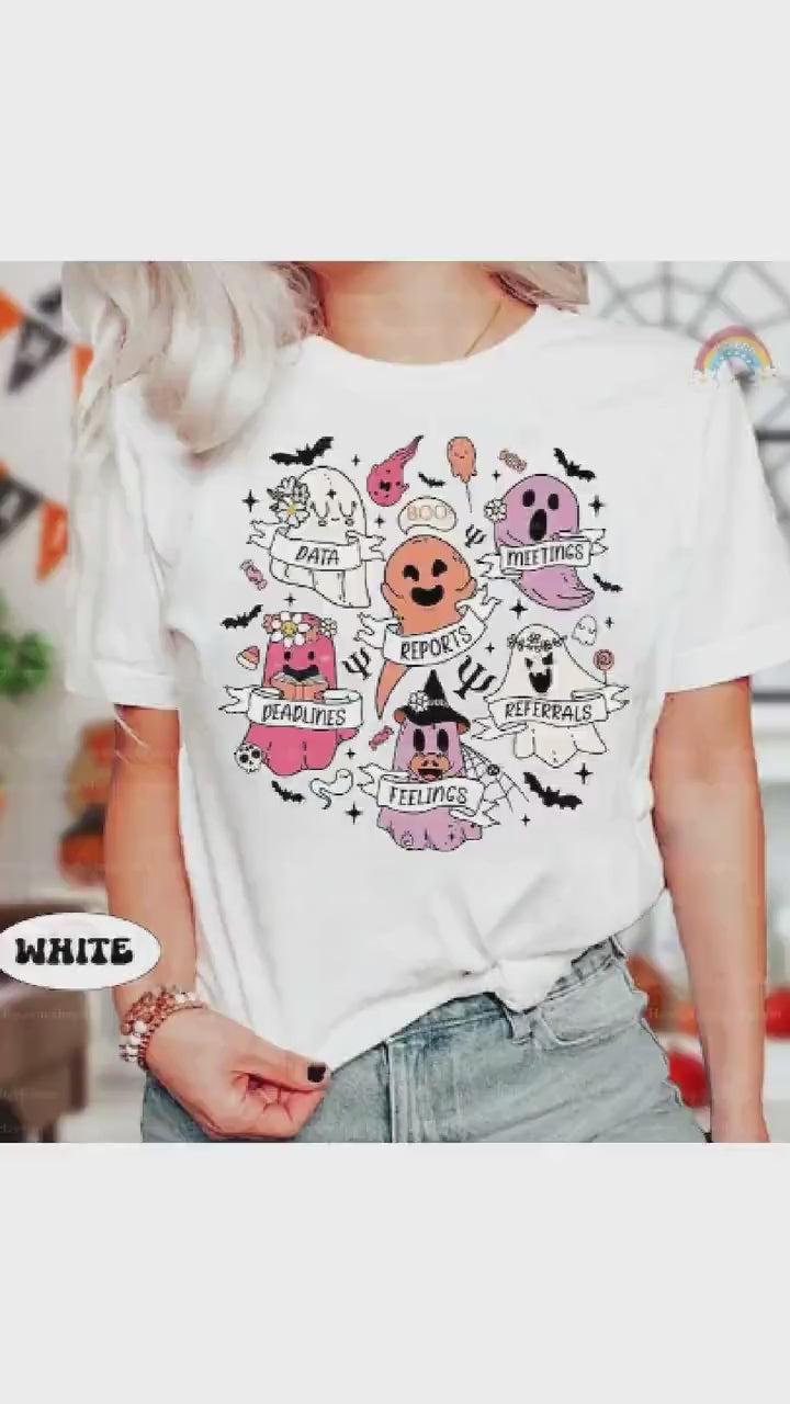 School Psychologist Halloween Shirt, Spooky School Psych Halloween Sweatshirt, Retro Halloween School Psych Ghost Shirt, School Psych Gifts