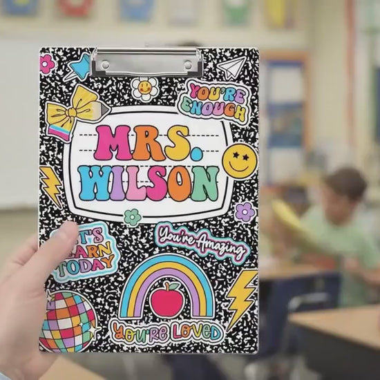 Custom Teacher Clipboard with Name, Acrylic Clipboard For Teacher, Personalized Teacher Gift, Back To School Gift, Teacher Appreciation Gift