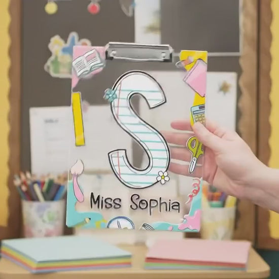 Custom Teacher Clipboard, Acrylic Clipboard For Teacher, Personalized Teacher Gift Christmas, Back To School Gift, Teacher Appreciation Gift