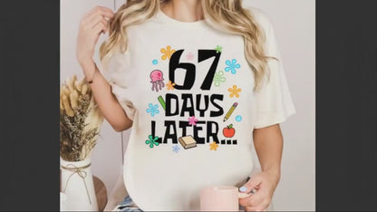 I Survived 67 Six Seven Days of School, 67th Day of School Shirt, Funny Teacher Shirt Student Tshirt, Boys Teens Gift, Gen Z Gen Alpha Humor